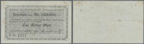 Deutschland - Notgeld - Württemberg
Pfullingen, Gebr. Burkhart, 1 Mio. Mark, 15.8.1923, Erh. III-