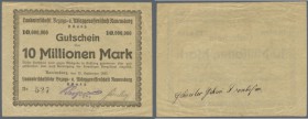 Deutschland - Notgeld - Württemberg
Ravensburg, Landwirtschaftliche Bezugs- und Absatzgenossenschaft eGmbH, 10 Mio. Mark, 15.9.1923, Erh. III