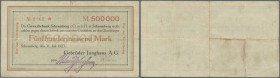 Deutschland - Notgeld - Württemberg
Schramberg, Gebr. Junghans AG, 500 Tsd. Mark, 31.7.1923, Scheck auf Gewerbebank, Datum weder bei Keller noch bei ...