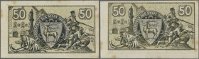 Deutschland - Notgeld - Württemberg
Sigmaringen, Stadt, 50 Pf., 1.9.1918, Fehldruck mit beidseitigem, einmal kopfstehendem Druck der Rückseite, leich...