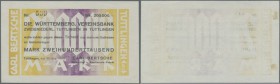 Deutschland - Notgeld - Württemberg
Tuttlingen, Carl Bertsche, 200 Tsd. Mark, 20.8.1923, Scheck auf Württ. Vereinsbank, mit KN, ohne Unterschrift, Er...