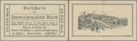 Deutschland - Notgeld - Württemberg
Waldsee, Oberrh. Dampfsäge- u. Hobelwerke Offenburg Werk Waldsee, 20 Tsd., 100 Tsd. Mark, o.D. - 31.10.1923, Erh....