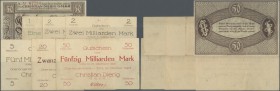 Deutschland - Notgeld - Ehemalige Ostgebiete
Oberlangenbielau, Schlesien, Christian Dierig GmbH, 50 Mark, o. D. (1922), No KN, Erh. I-, 1, 2 (2, vers...