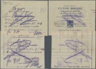 Deutschland - Notgeld - Sonstige
1919, Kaysersberg, Elsass, Victor Weibel SpA, 3 Francs, 4 Francs, 7.1.1919, zwei Bons mit KN, Stempel und Unterschri...