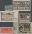 Deutschland - Deutsches Reich bis 1945
Sammelalbum ”Die Deutsche Mark 1914-1924” und eine Schachtel mit losen Banknoten des Kaiserreichs bis zur Hoch...