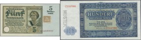 Deutschland - DDR
Sehr detaillierte Sammlung mit 106 Banknoten DDR von den Kuponausgaben der SBZ bis zur letzten Serie 1971/75, sowie 3 Noten zu 5, 1...