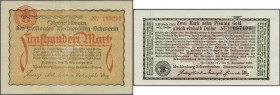 Deutschland - Länderscheine
Mecklenburg-Schwerin, Staatsministerium, 45 Scheine ab 25 und 50 Pf. über 100 und 500 Mark 1922, die Überdruckscheine zu ...