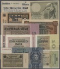 Deutschland - Sonstige
Sammelalbum mit 138 Banknoten Kaiserreich von 1898 bis Alliierte 1944 mit diversen Varianten, dazu 50 x 1 Milliarde Mark Überd...