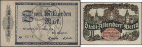 Deutschland - Notgeld
Serienscheine, umfangreiche Sammlung mit ca. 1500 Scheinen in 5 Alben, dabei wie üblich ein kleiner Anteil an Kleingeldscheinen...