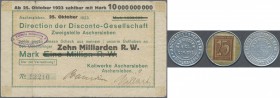 Deutschland - Notgeld - Sachsen-Anhalt
Aschersleben, auf Blättern ausstellungsmäßig aufgezogene und beschriftete Sammlung des Notgeldes 1915/1923 auf...