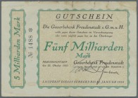 Deutschland - Notgeld - Württemberg
Freudenstadt, Gewerbebank, 100 Tsd., 500 Tsd. (2), 1 (2), 2 (3), 5 (2) Mio. Mark, 23.8.1923, 10 Mio. Mark, 1.9.19...