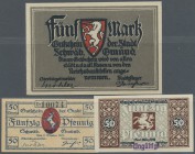 Deutschland - Notgeld - Württemberg
Schwäbisch Gmünd, Stadt, 50 Pf., 1.10.1917, 50 Pf., 1.3.1918, (2, mit und ohne KN), 50 Pf., 1.10.1918 (3, rot mit...