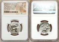 MACEDONIAN KINGDOM. Alexander III the Great (336-323 BC). AR tetradrachm (26mm, 16.72 gm, 1h). NGC XF 3/5 - 3/5. Posthumous issue of Uncertain Mint in...