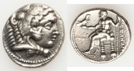 MACEDONIAN KINGDOM. Alexander III the Great (336-323 BC). AR tetradrachm (26mm, 16.90 gm, 8h). About XF. Posthumous issue of Ake or Tyre, dated Regnal...