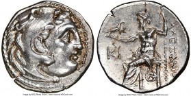 MACEDONIAN KINGDOM. Alexander III the Great (336-323 BC). AR drachm (17mm, 4.31 gm, 6h). NGC MS 5/5 - 5/5. Posthumous issue of Lampsacus, ca. 310-301 ...