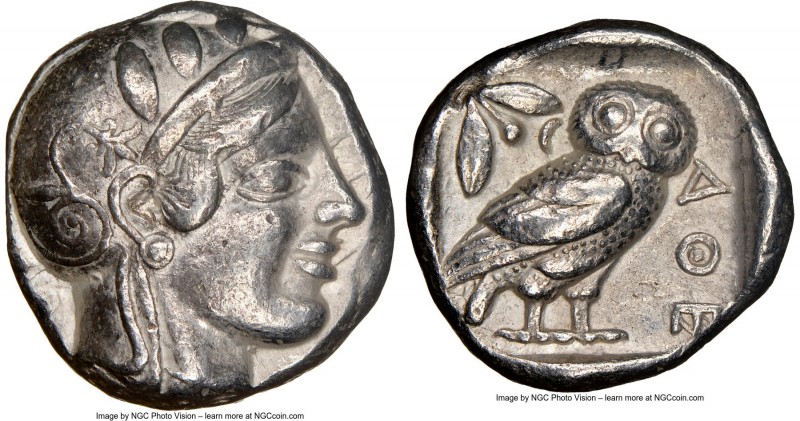 ATTICA. Athens. Ca. 455-440 BC. AR tetradrachm (22mm, 17.13 gm, 11h). NGC Choice...