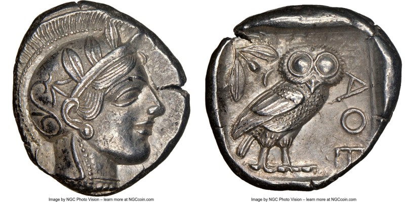 ATTICA. Athens. Ca. 440-404 BC. AR tetradrachm (26mm, 17.16 gm, 11h). NGC Choice...