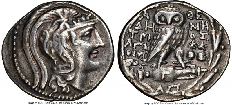 ATTICA. Athens. 2nd-1st centuries BC. AR tetradrachm (30mm, 16.42 gm, 12h). NGC ...