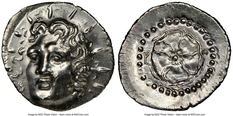 CARIAN ISLANDS. Rhodes. Ca. 84-30 BC. AR drachm (20mm, 4.14 gm, 6h). NGC MS 5/5 ...