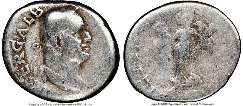 Galba (AD 68-69). AR denarius (19mm, 6h). NGC VG. Rome, June-December AD 68. IMP...