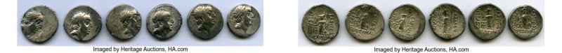 ANCIENT LOTS. Greek. Cappadocian Kingdom. Ca. 96-66/3 BC. Lot of six (6) AR drac...