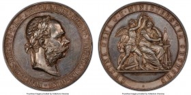Franz Joseph I silver Specimen "Exhibition in Pardubice" Medal ND (1903) SP62 PCGS, Hauser-2795. 56mm. By Tautenhayn. FRANCISCVS IOSEPHVS I D G AVSTRI...