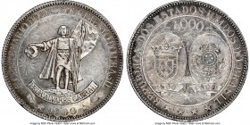 Republic "Discovery Anniversary" 4000 Reis 1900 AU Details (Cleaned) NGC, KM502.1. Commemorates 400th anniversary of the discovery of Brazil by Pedro ...