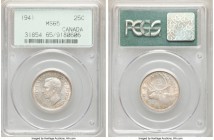George VI 25 Cents 1941 MS65 PCGS, Royal Canadian mint, KM35. Red-gold tonning. 

HID09801242017

© 2020 Heritage Auctions | All Rights Reserved