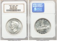 George VI "Maple Leaf" Dollar 1947 MS63 NGC, Royal Canadian mint, KM37. Maple leaf, Doubled HP variety.

HID09801242017

© 2020 Heritage Auctions ...