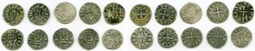 10-Piece Lot of Uncertified Assorted Deniers ND (12th-14th Centuries) VF, Includes (6) Besançon, (3) Philip IV and (1) Louis IX. Size 17-18.6mm. 1.00g...