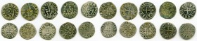 10-Piece Lot of Uncertified Assorted Deniers ND (12th-14th Century) VF, Includes (5) Besançon, (2) Philip III and (3) Louis IX. Size 17.7-19.2mm. 0.92...