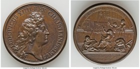 Louis XIV bronze "Academy of painting & Sculpture" Medal 1667-Dated AU (Lacquered), Divo-102. 41.0mm. 30.13gm. By Thomas Bernard. LUDOVICUS XIIII REX ...