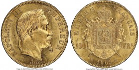Napoleon III gold 100 Francs 1869-BB MS62 NGC, Strasbourg mint, KM802.2, Fr-551, Gad-1136. AGW 0.9334 oz. 

HID09801242017

© 2020 Heritage Auctio...