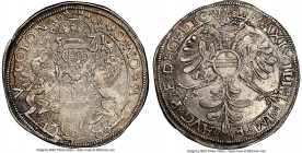 Cologne. Free City Taler 1571 AU Details (Obverse Scratched) NGC, KM-MB210, Dav-9155. With the name and titles of Maximilian II. 

HID09801242017
...