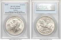 Pair of Certified Assorted Crowns ND MS64 PCGS, 1) George V Crown 1935, KM842 2) George VI Crown 1937, KM-X102 Sold as is, no returns. 

HID09801242...