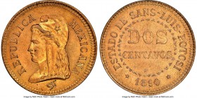 Republic. San Luis Potosi bronze 2 Centavos 1890 MS64 Red NGC, KM-NC17. Private issue 2 Centavos struck by L.C. Lauer in Nurnberg, Germany.

HID0980...