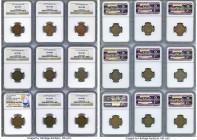 British Mandate 22-Piece Lot of Certified Assorted Mils NGC, 1) Mil 1927 - MS63 Brown 2) Mil 1927 - MS63 Red and Brown 3) Mil 1927 - MS63 Red and Brow...