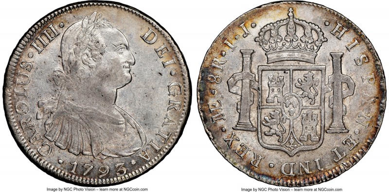 Charles IV 8 Reales 1793 LM-IJ AU58 NGC, Lima mint, KM97.

HID09801242017

©...