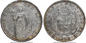 Republic 8 Reales 1832 CUZCO-B AU58 NGC, Cuzco mint, KM142.4. Full strike for type. 

HID09801242017

© 2020 Heritage Auctions | All Rights Reserv...