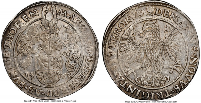 Thorn. Margaret of Brederode Daalder of 30 Stuiver 1563 AU58 NGC, Dav-8667. 

...