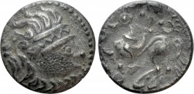 EASTERN EUROPE. Imitations of Philip II of Macedon (2nd-1st centuries BC). Drachm. Kapostaler type. 

Obv: Stylized laureate head of Zeus right.
Re...