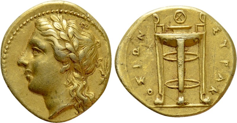 SICILY. Syracuse. 50 Litra (317-289). Time of Agathokles. 

Obv: Laureate head...