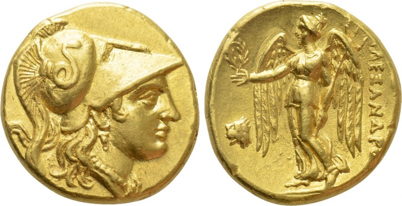 KINGS OF MACEDON. Alexander III 'the Great' (336-323 BC). GOLD Stater. Lysimachi...