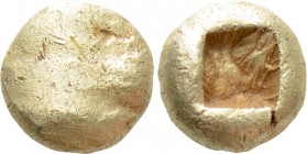 IONIA. Uncertain. EL Hemistater (Circa 650-600 BC). 

Obv: Plain globular surface.
Rev: Incuse square punch.

Weidauer -; Traité I -; SNG Kayhan ...