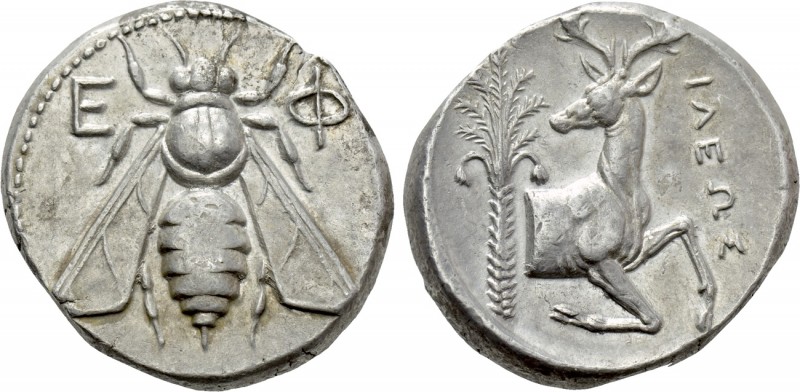IONIA. Ephesos. Tetradrachm (Circa 394-295 BC). Ileos, magistrate.

Obv: Ε - Φ...