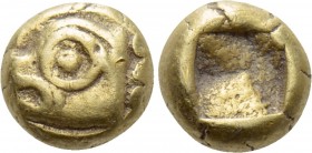 IONIA. Phokaia. EL 1/24 Stater (Circa 625/0-522 BC). 

Obv: Head of seal left.
Rev: Quadripartite incuse square.

Bodenstedt 2.2 . 

Condition:...