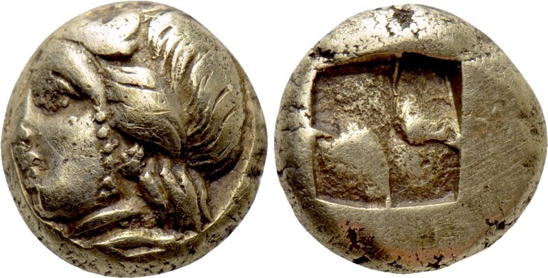 IONIA. Phokaia. EL Hekte (Circa 478-387 BC). 

Obv: Head of Io left; below, sm...