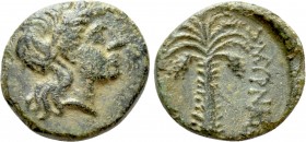 IONIA. Smyrna. Ae (Circa 260-245 BC). 

Obv: Laureate head of Apollo right.
Rev: ΣΜΥΡΝΑΙΩΝ. 
Palm tree.

Milne 28. 

Condition: Very fine.

...