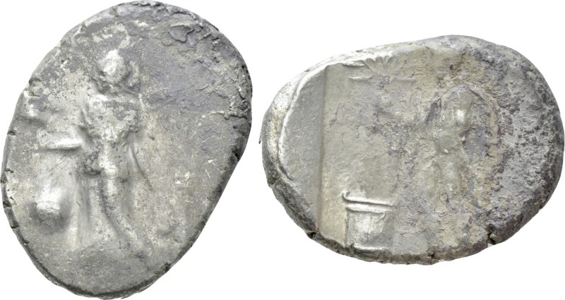 PAMPHYLIA. Side. Stater (Circa 400-350 BC). 

Obv: Athena standing left, suppo...