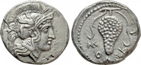 CILICIA. Soloi. Stater (Circa 410-375 BC). 

Obv: Helmeted head of Athena right.
Rev: ΣΟΛΕΩΝ. 
Grape bunch on vine.

SNG BN 176. 

Condition: ...